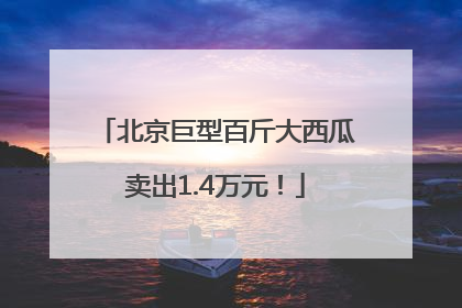 北京巨型百斤大西瓜卖出1.4万元！