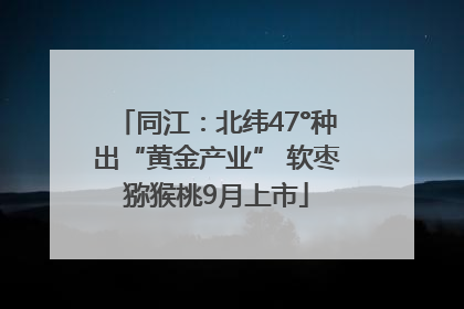 同江：北纬47°种出“黄金产业” 软枣猕猴桃9月上市