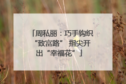 周私丽：巧手钩织“致富路” 指尖开出“幸福花”