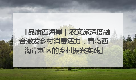 品质西海岸｜农文旅深度融合激发乡村消费活力，青岛西海岸新区的乡村振兴实践