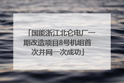 国能浙江北仑电厂一期改造项目8号机组首次并网一次成功