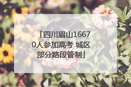 四川眉山16670人参加高考 城区部分路段管制