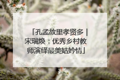 孔孟故里孝贤多｜宋瑞焕：优秀乡村教师演绎最美姑妗情