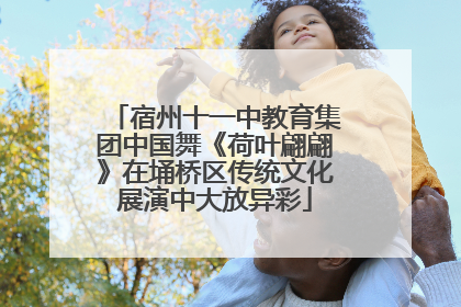 宿州十一中教育集团中国舞《荷叶翩翩》在埇桥区传统文化展演中大放异彩
