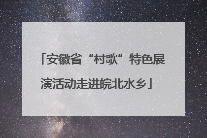 安徽省“村歌”特色展演活动走进皖北水乡