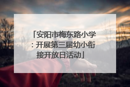 安阳市梅东路小学：开展第三届幼小衔接开放日活动