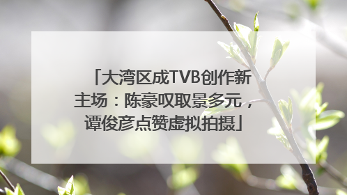 大湾区成TVB创作新主场：陈豪叹取景多元，谭俊彦点赞虚拟拍摄