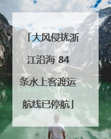大风侵扰浙江沿海 84条水上客渡运航线已停航
