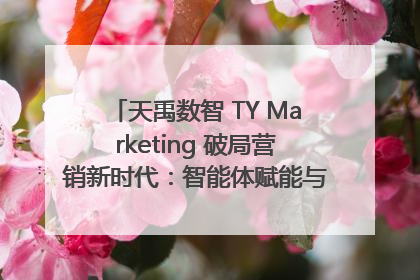 天禹数智 TY Marketing 破局营销新时代：智能体赋能与人才培育双轮驱动