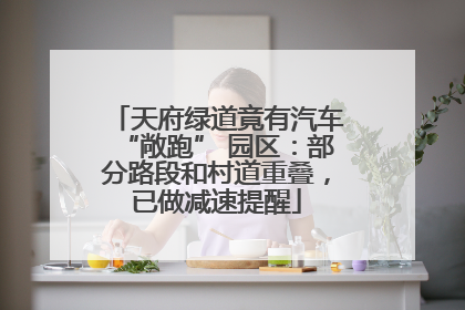 天府绿道竟有汽车“敞跑” 园区：部分路段和村道重叠，已做减速提醒