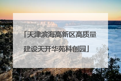 天津滨海高新区高质量建设天开华苑科创园