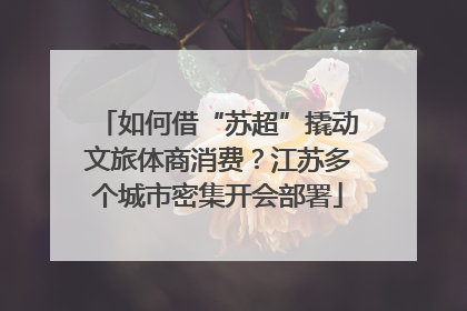 如何借“苏超”撬动文旅体商消费？江苏多个城市密集开会部署