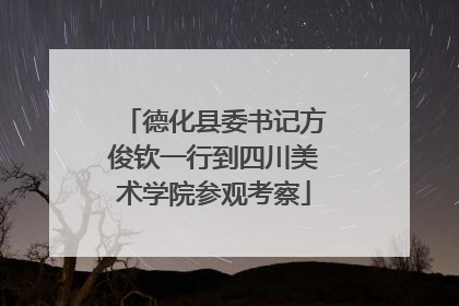 德化县委书记方俊钦一行到四川美术学院参观考察