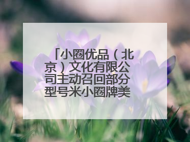 小圈优品（北京）文化有限公司主动召回部分型号米小圈牌美好生活书包