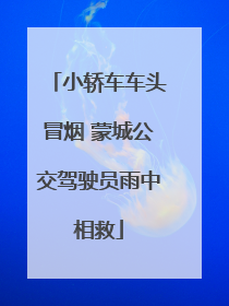 小轿车车头冒烟 蒙城公交驾驶员雨中相救