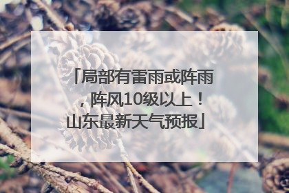 局部有雷雨或阵雨，阵风10级以上！山东最新天气预报