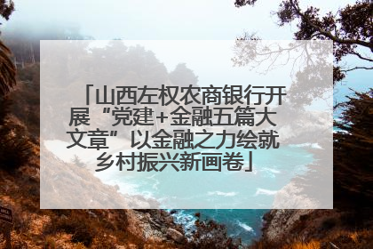 山西左权农商银行开展“党建+金融五篇大文章”以金融之力绘就乡村振兴新画卷