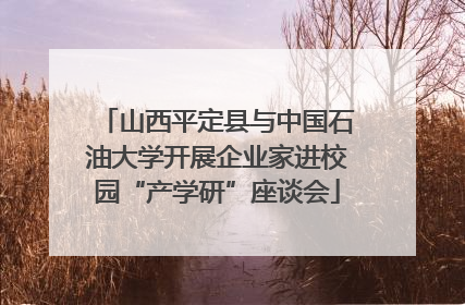 山西平定县与中国石油大学开展企业家进校园“产学研”座谈会