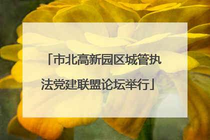 市北高新园区城管执法党建联盟论坛举行