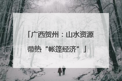 广西贺州：山水资源带热“帐篷经济”
