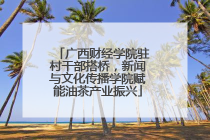 广西财经学院驻村干部搭桥，新闻与文化传播学院赋能油茶产业振兴