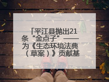 平江县抛出21条“金点子”——为《生态环境法典（草案）》贡献基层智慧