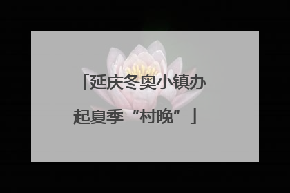 延庆冬奥小镇办起夏季“村晚”