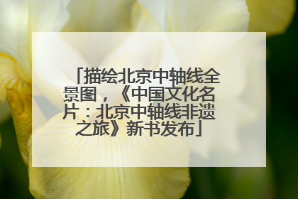 描绘北京中轴线全景图，《中国文化名片：北京中轴线非遗之旅》新书发布