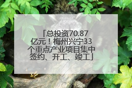 总投资70.87亿元！梅州兴宁33个重点产业项目集中签约、开工、竣工