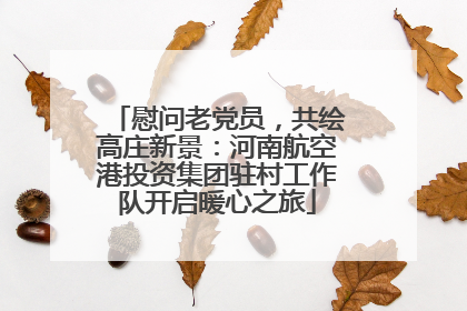慰问老党员，共绘高庄新景：河南航空港投资集团驻村工作队开启暖心之旅