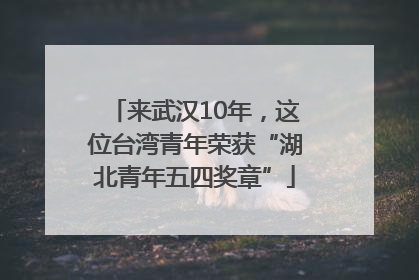 来武汉10年，这位台湾青年荣获“湖北青年五四奖章”