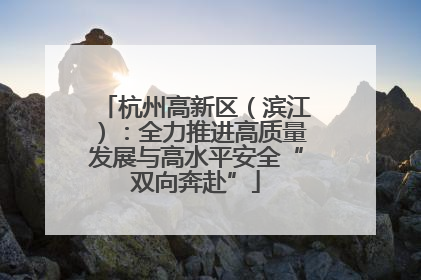 杭州高新区（滨江）：全力推进高质量发展与高水平安全“双向奔赴”