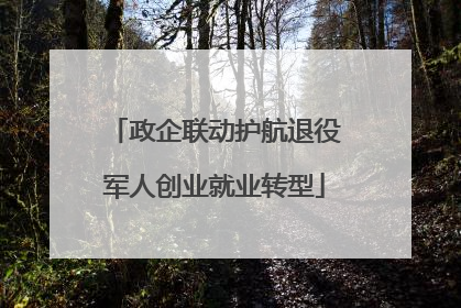 政企联动护航退役军人创业就业转型