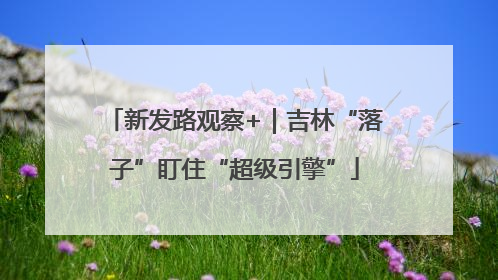 新发路观察+｜吉林“落子”盯住“超级引擎”