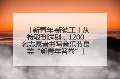 新青年·新德工丨从接驳到送别，1200名志愿者书写音乐节最美“新青年答卷”
