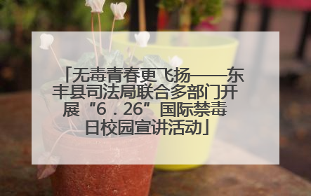 无毒青春更飞扬——东丰县司法局联合多部门开展“6．26”国际禁毒日校园宣讲活动