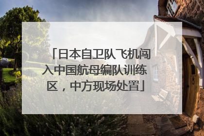 日本自卫队飞机闯入中国航母编队训练区，中方现场处置