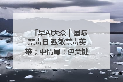 早AI大众｜国际禁毒日 致敬禁毒英雄；中情局：伊关键核设施被摧毁