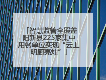 智慧监管全覆盖 阳新县225家集中用餐单位实现“云上明厨亮灶”
