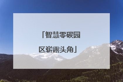 智慧零碳园区崭露头角