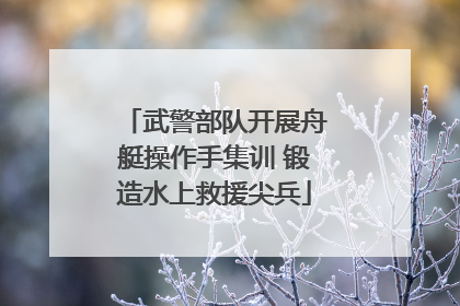 武警部队开展舟艇操作手集训 锻造水上救援尖兵