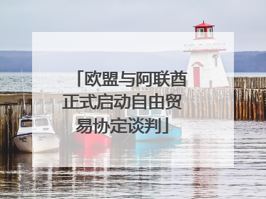 欧盟与阿联酋正式启动自由贸易协定谈判