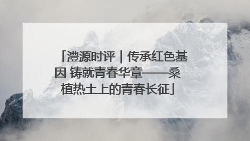 澧源时评｜传承红色基因 铸就青春华章——桑植热土上的青春长征