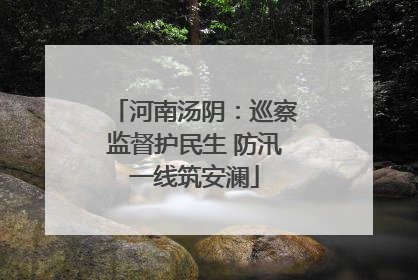 河南汤阴：巡察监督护民生 防汛一线筑安澜