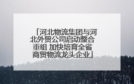 河北物流集团与河北外贸公司启动整合重组 加快培育全省商贸物流龙头企业