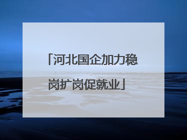 河北国企加力稳岗扩岗促就业