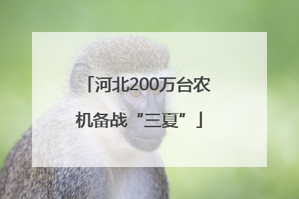 河北200万台农机备战“三夏”