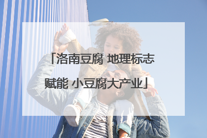 洛南豆腐 地理标志赋能 小豆腐大产业