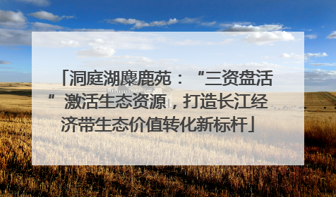 洞庭湖麋鹿苑：“三资盘活”激活生态资源，打造长江经济带生态价值转化新标杆