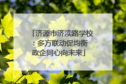 济源市济渎路学校：多方联动促均衡 政企同心向未来